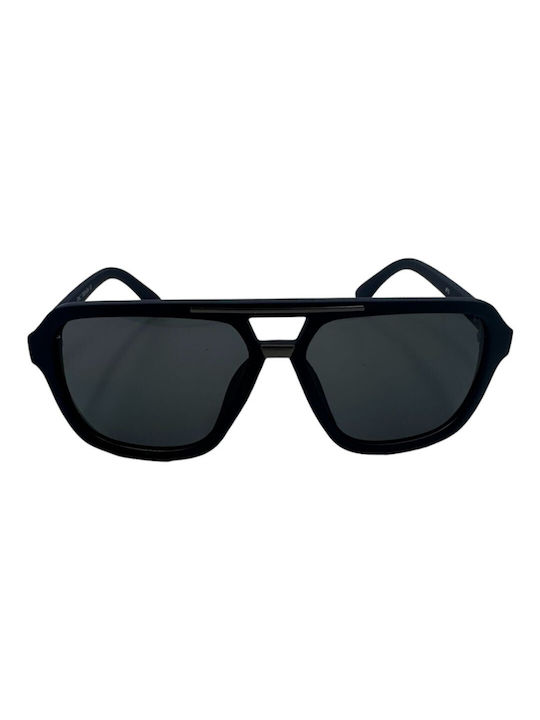 V-store Sunglasses with Navy Blue Plastic Frame and Black Lens 872-01