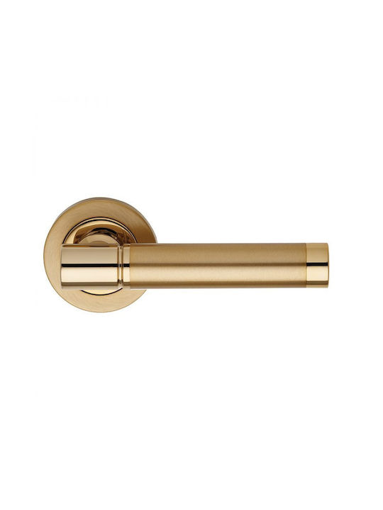 Door Handle 161 Zogometal Lock Type Cylinder Left Piece Gold Matte