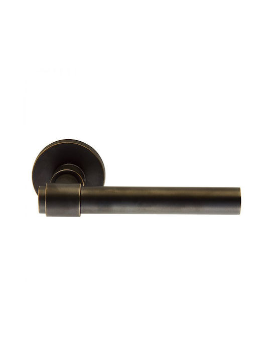 Door Handle 2321 Zogometal Type Cylinder Lock Left Piece Plate Nickel Matte Brass