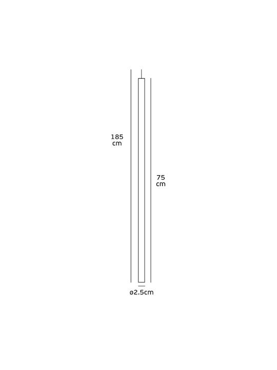 VK Lighting Κρεμαστό Φωτιστικό LED Μπεζ