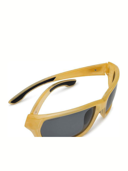CressiSub Bill Unisex Sunglasses with Yellow Plastic Frame and Gray Lens XDB101750