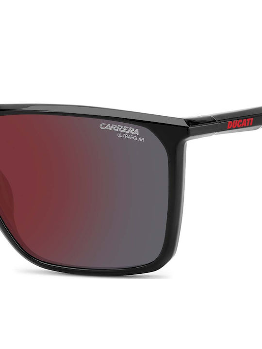 Carrera Carduc Männliche Sonnenbrillen mit Schwarzem Horn umrandeten Rahmen und Gray Polarisiert Gläser 034/S 807/H4
