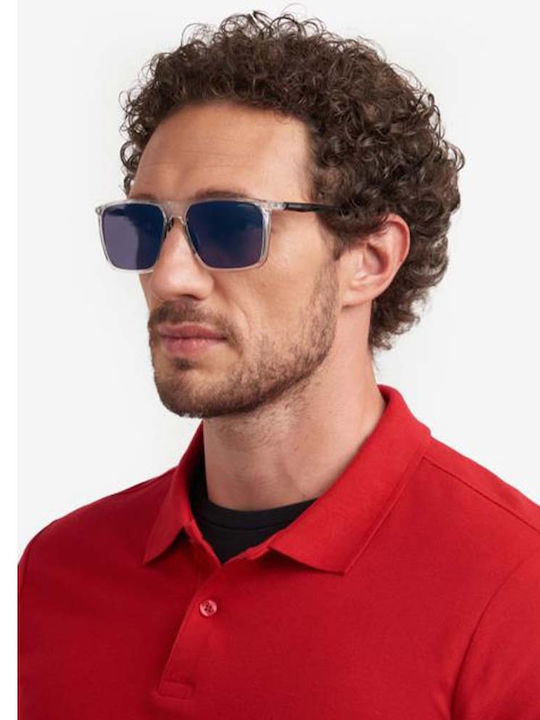 Carrera Carduc Männliche Sonnenbrillen mit Schwarzem Horn umrandeten Rahmen und Gray Polarisiert Gläser 034/S 807/H4