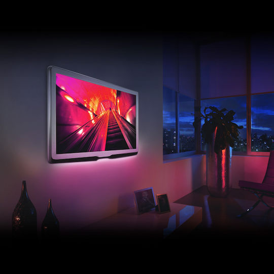 Αδιάβροχη Ταινία LED Τηλεόρασης USB 5V RGB Φως 1m Τύπου SMD5050 με Τροφοδοτικό
