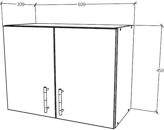 Karo Stejar Sonoma Inchis/alb 60x30x45Stück