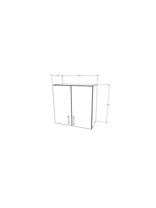Karo Cabinet Wall Alb 60x30x60cm