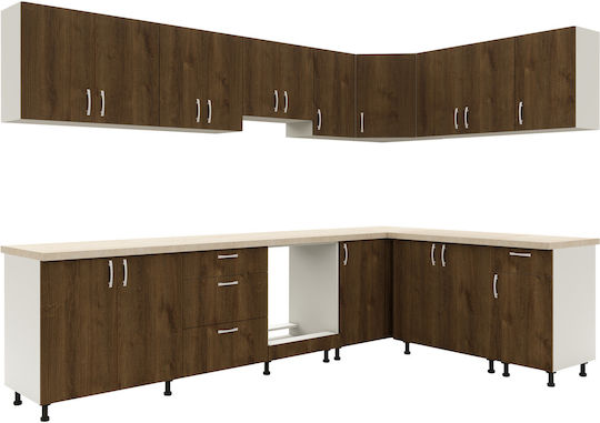 Karo Dulap Inferior pentru Cuptor Stejar Bronz/alb 60x50x80buc