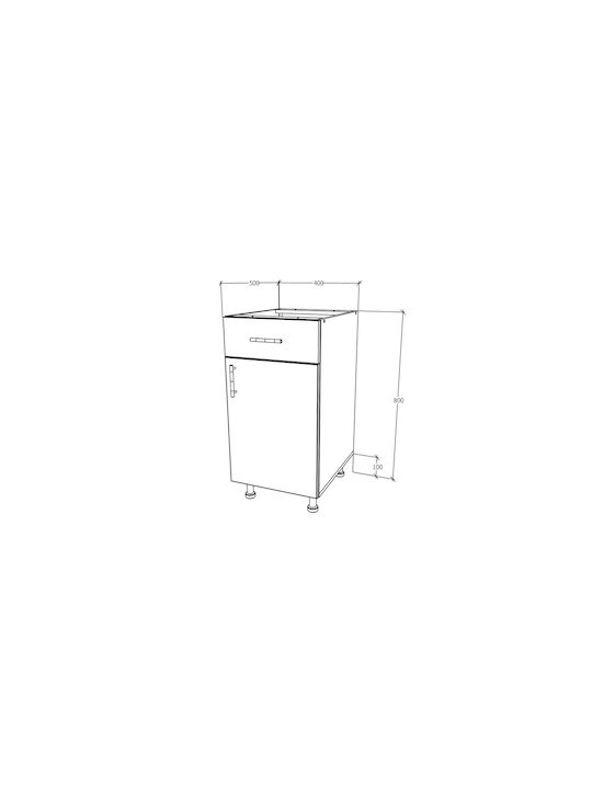 Karo Επιδαπέδιο Ντουλάπι Alb 40x50x80εκ.