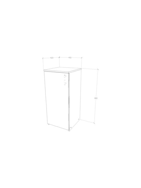 Schrank Boden Creta Stejar Sonoma 40x42x90cm