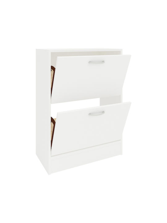 Rin Wooden Shoe Organizer White 63x30x85cm