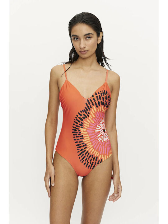 Compania Fantastica One-Piece Swimsuit Floral Orange