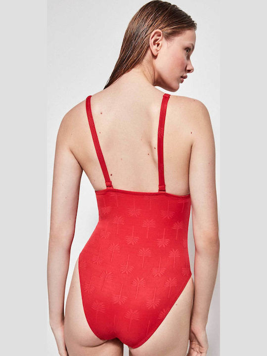 One-Piece Swimsuit Red