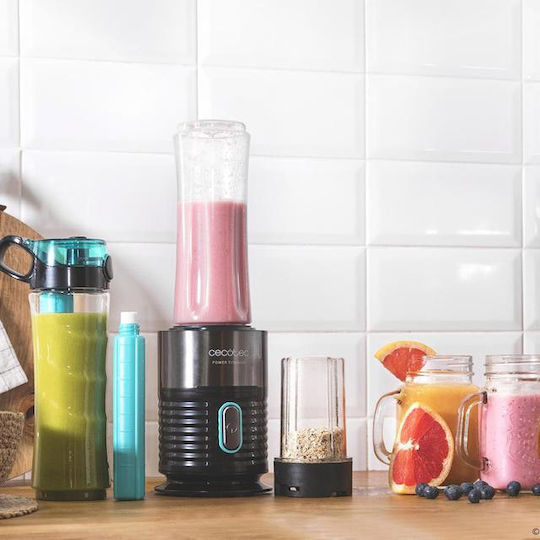 Cecotec Power Titanium Μπλέντερ με Πλαστική Κανάτα 600 ml 650W Inox