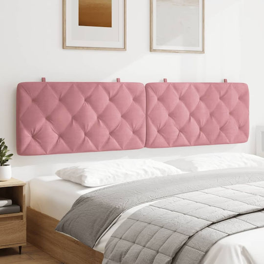 vidaXL Stoff-Kopfstütze für Betten Rosa 202x48cm