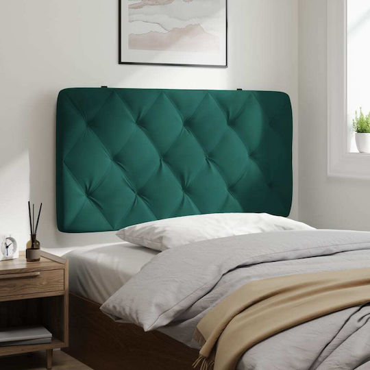 vidaXL Fabric Bed Headboard Cushion Dark Green 102x48cm