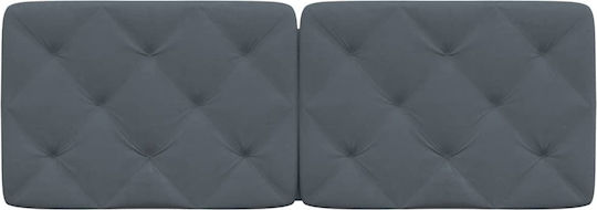 vidaXL Stoff-Kopfstütze Für Bett Dunkelgrau 142x48cm