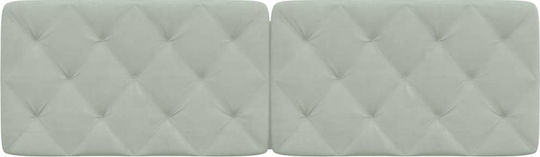 vidaXL Fabric Bed Headboard Pillow Light Gray 162x48cm