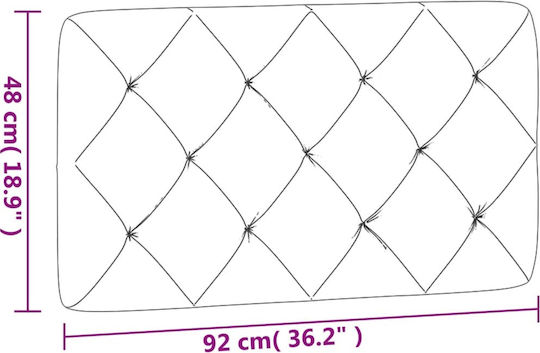 vidaXL Stoff-Kopfstütze Für Bett Rosa 92x48cm