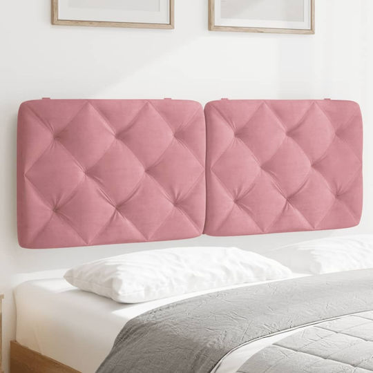 vidaXL Stoff-Kopfkissen Für Bett Rosa 142x48cm