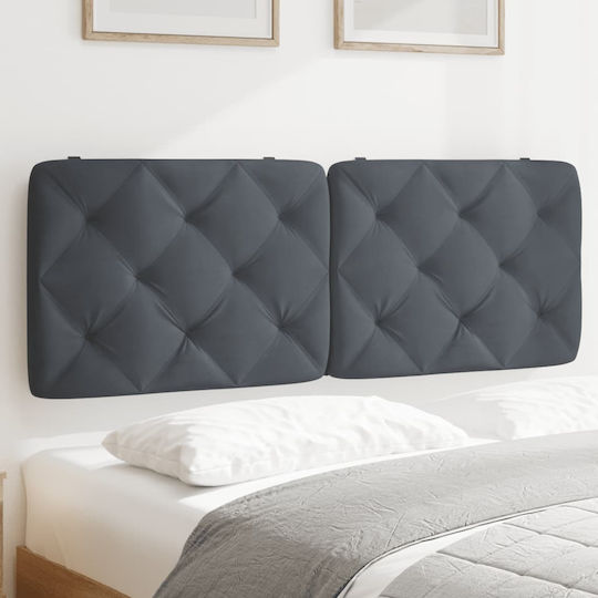 vidaXL Stoff-Kopfstütze Für Bett Dunkelgrau 142x48cm