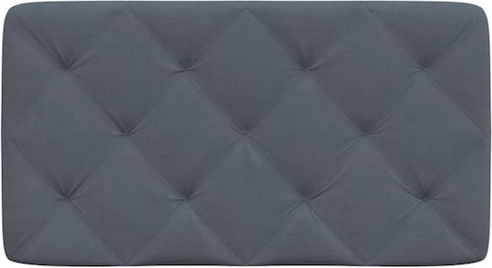 vidaXL Pernă Pentru Tăblie De Pat Din Țesătură Gri Închis 92x48cm