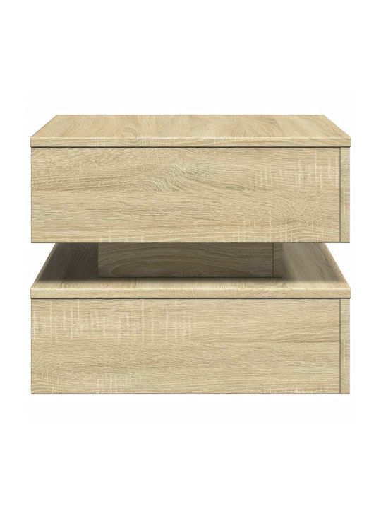 Square Side Table Wooden Brown M50xL50xH40cm