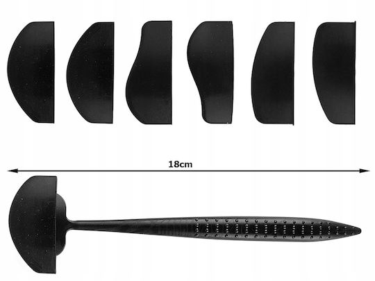 Kit burete silicon pentru machiaj pleoape Ubx 6 bucăți plastic silicon reutilizabil negru