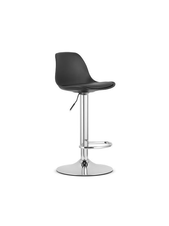 Scaune Bar cu Spătar & Înălțime Reglabilă Black And Silver 38x40x81-102buc