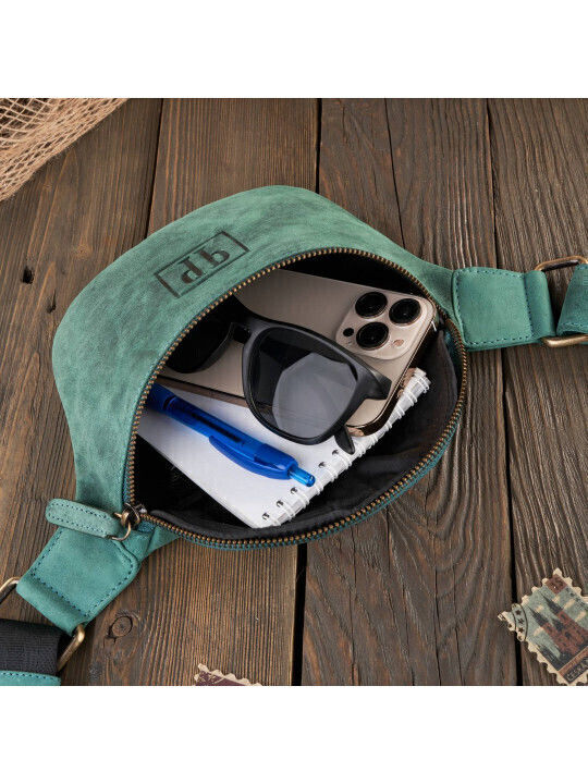Leather Belt Bag Green