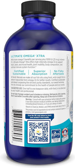 Nordic Naturals Ultimate Omega Xtra Ιχθυέλαιο 3400mg 237ml Λεμόνι