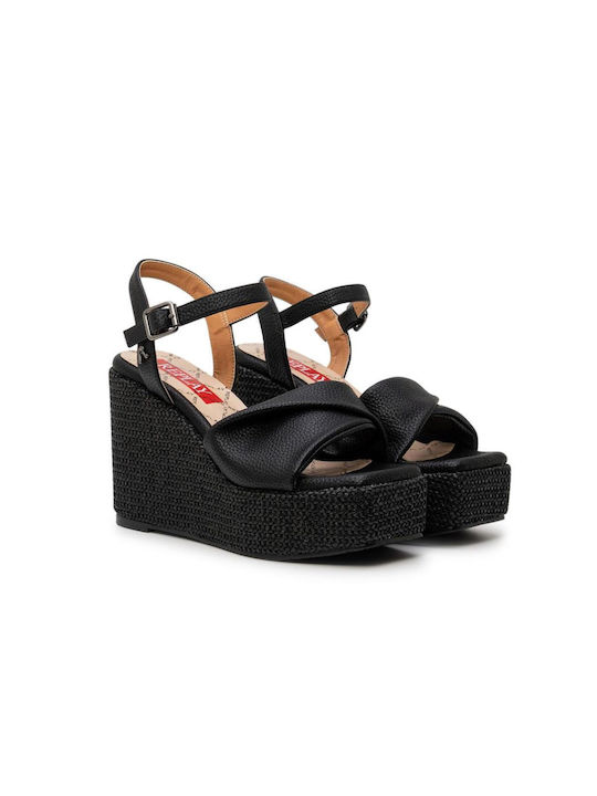 Replay Women's Ankle Strap Platforms Black