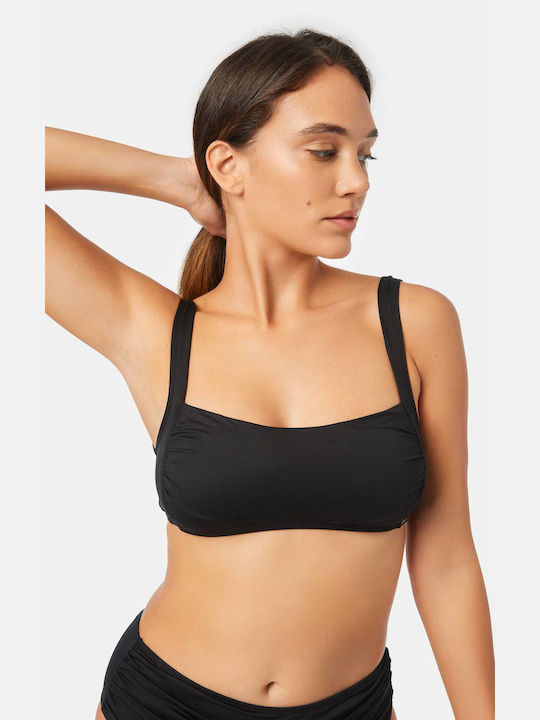 Minerva Bralette S R Panama Negru Croială Regulară