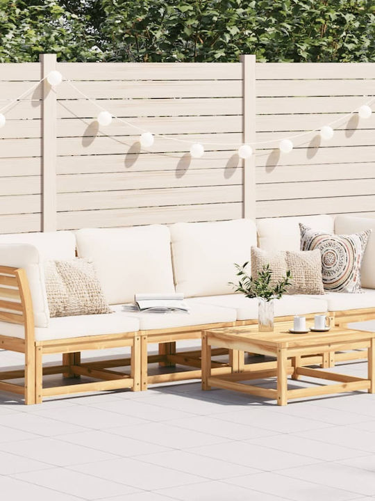 Canapea Cu Patru Locuri De Exterior Din Lemn Cu Perne 65x63x65cm