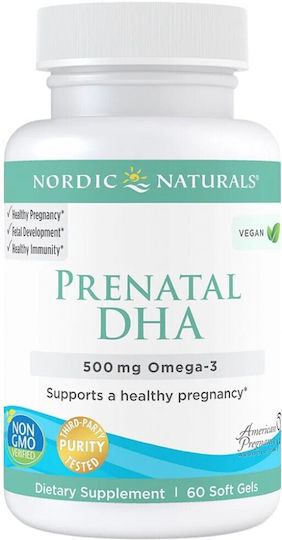 Nordic Naturals Вегански Пренатален DHA 500мг 60 Меки Капсули