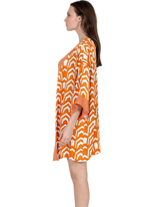 Damen Kimono Orange