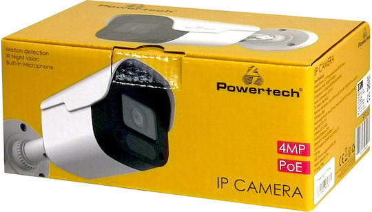 Powertech PT-1235 IP Überwachungskamera Full HD+ 4MP Wasserdicht mit Mikrofon und Objektiv 3.6mm