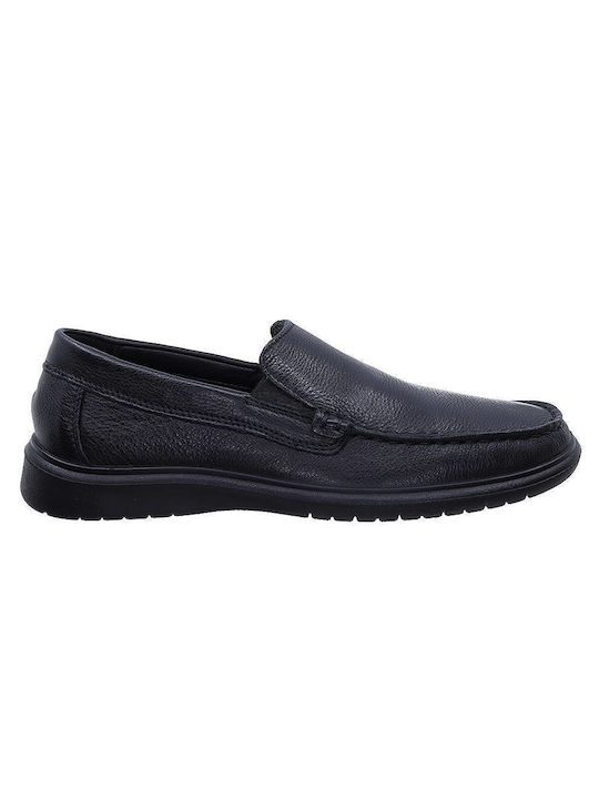 Imac Men's Leather Loafers Black