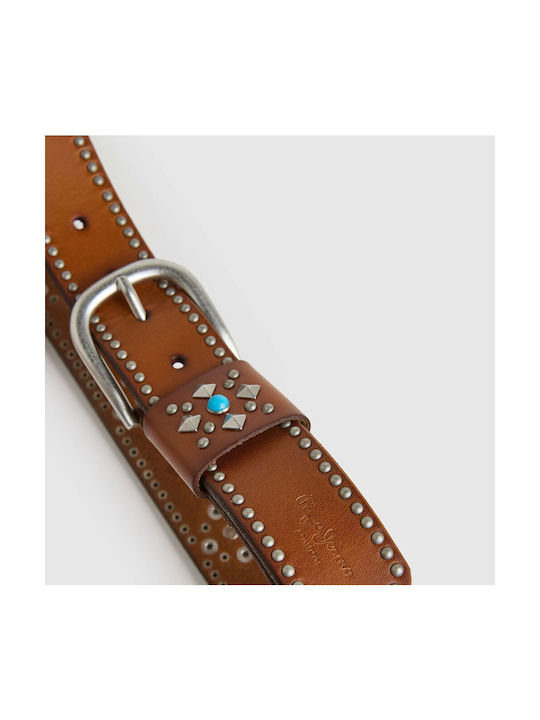 Pepe Jeans Leather Women's Belt Tabac Brown