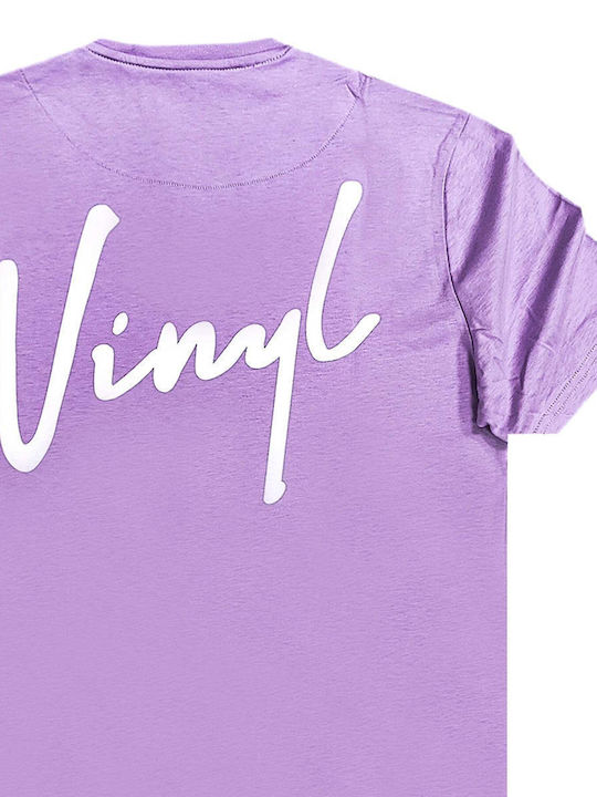 Vinyl Art Clothing Signature Ανδρικό T-shirt Κοντομάνικο Lilac