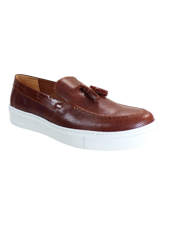 Commanchero Original Men's Leather Moccasins Tabac Brown