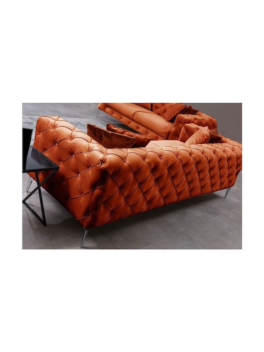 Three-Seater Couch Orange 245x95x73 cm