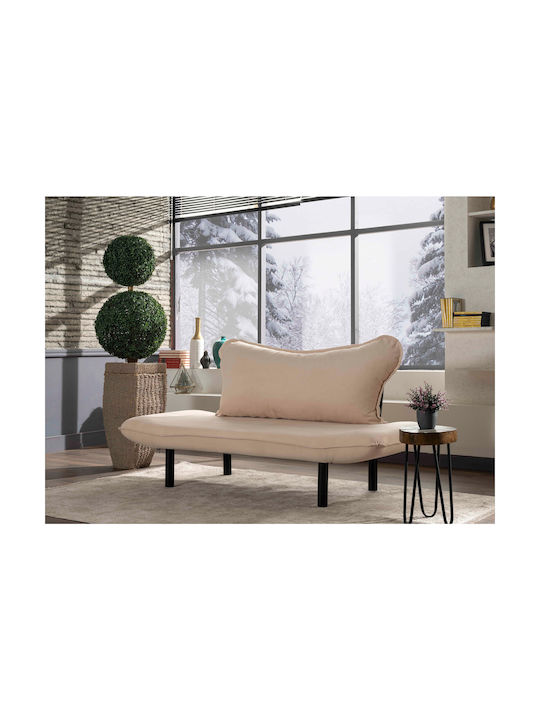 Two-Seater Couch Cream 140x65x70 cm