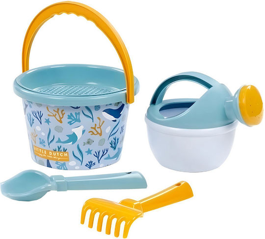 Little Dutch Ocean Dreams Beach Bucket Set with Accessories Blue 9.5cm