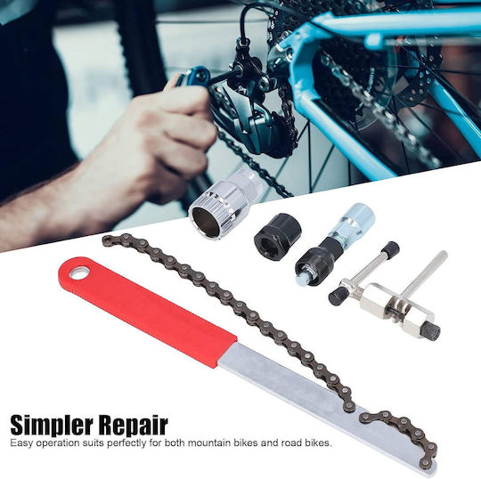 Bicycle Repair Tool Set Zola 5 Pieces Silver