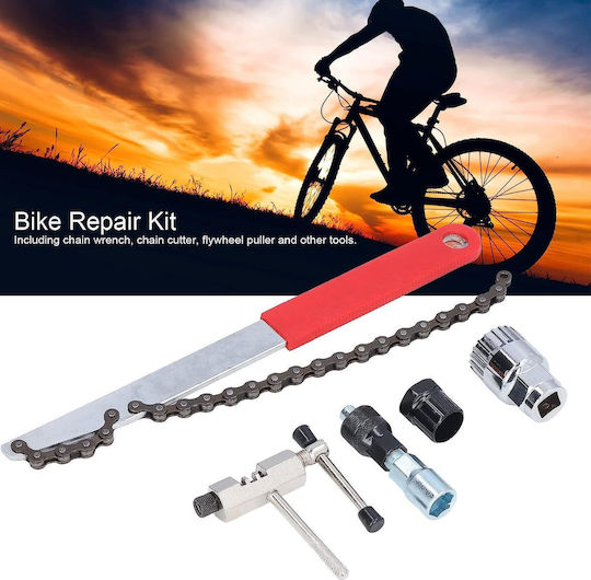 Bicycle Repair Tool Set Zola 5 Pieces Silver