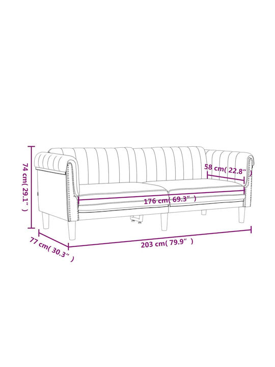 Living Room Furniture Set 2 sofas Pink