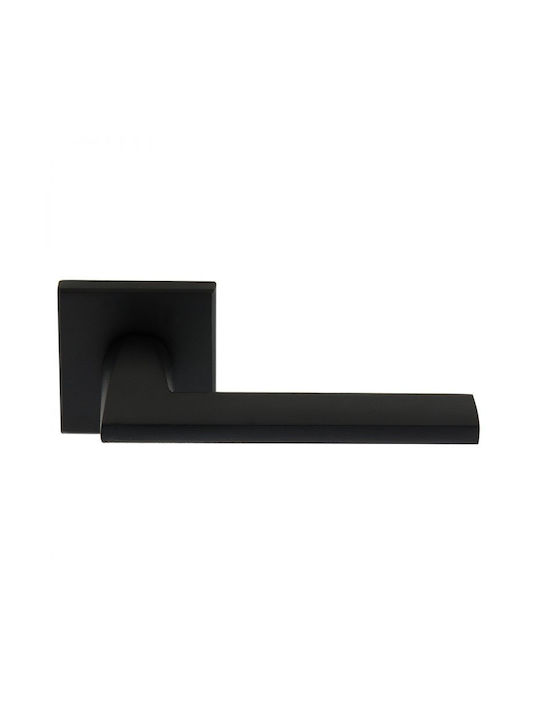 Door Handle Rosette 2116 Zogometal Cylinder Lock Type Right Piece Escutcheon Rosette Matte Black Zogometal Zinc Alloy