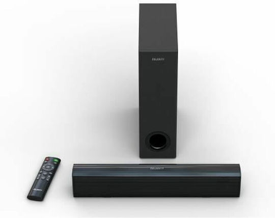 Majority Bowfell Plus (With Subwoofer) Soundbar 2.1 Bluetooth 100W με Τηλεχειριστήριο Μαύρο
