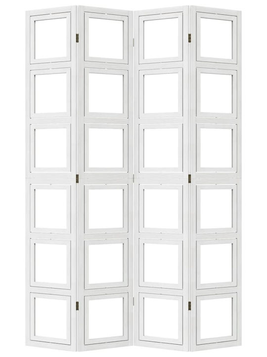 vidaXL Dekorativer Raumteiler Hölzernes mit 4 Paneelen 140x220cm