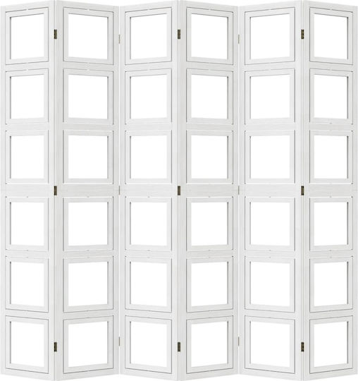 vidaXL Decorative Room Divider Wooden with 6 Panels 210x220cm